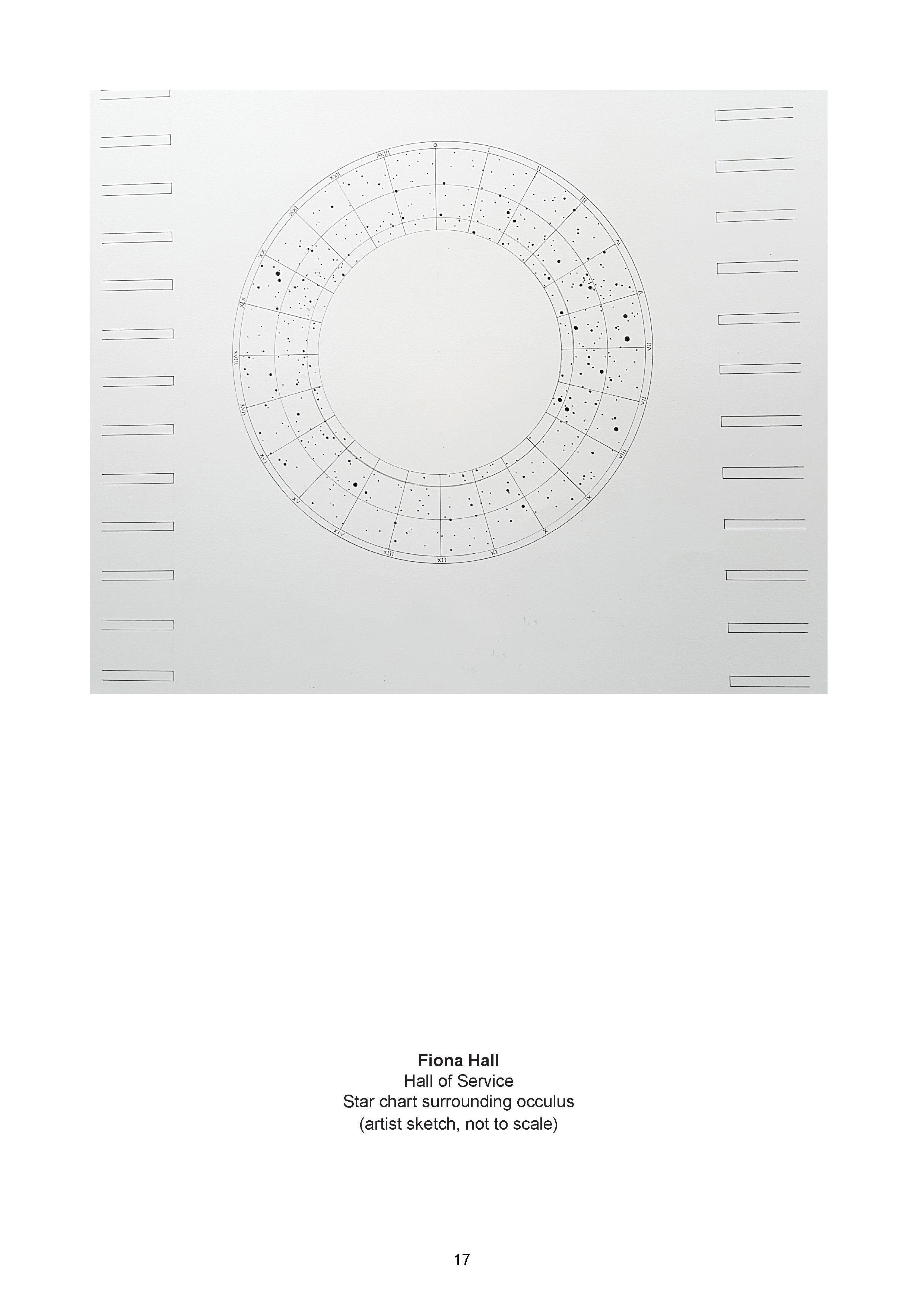 Fiona Hall submission - star chart surrounding oculus