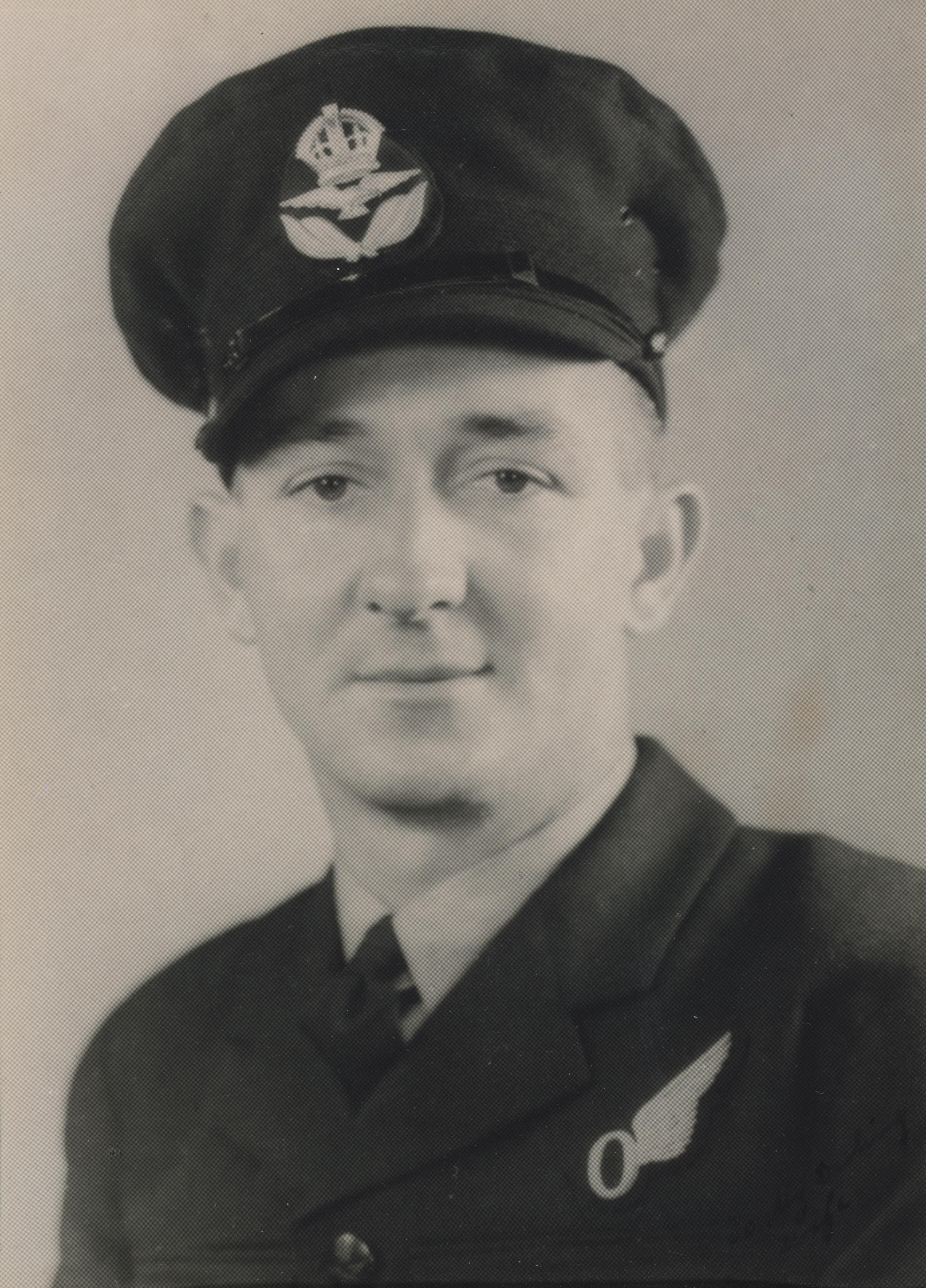 A photograph of F/L Venning. He was in No 7 Squadron, the first RAAF unit to drop surrender leaflets.