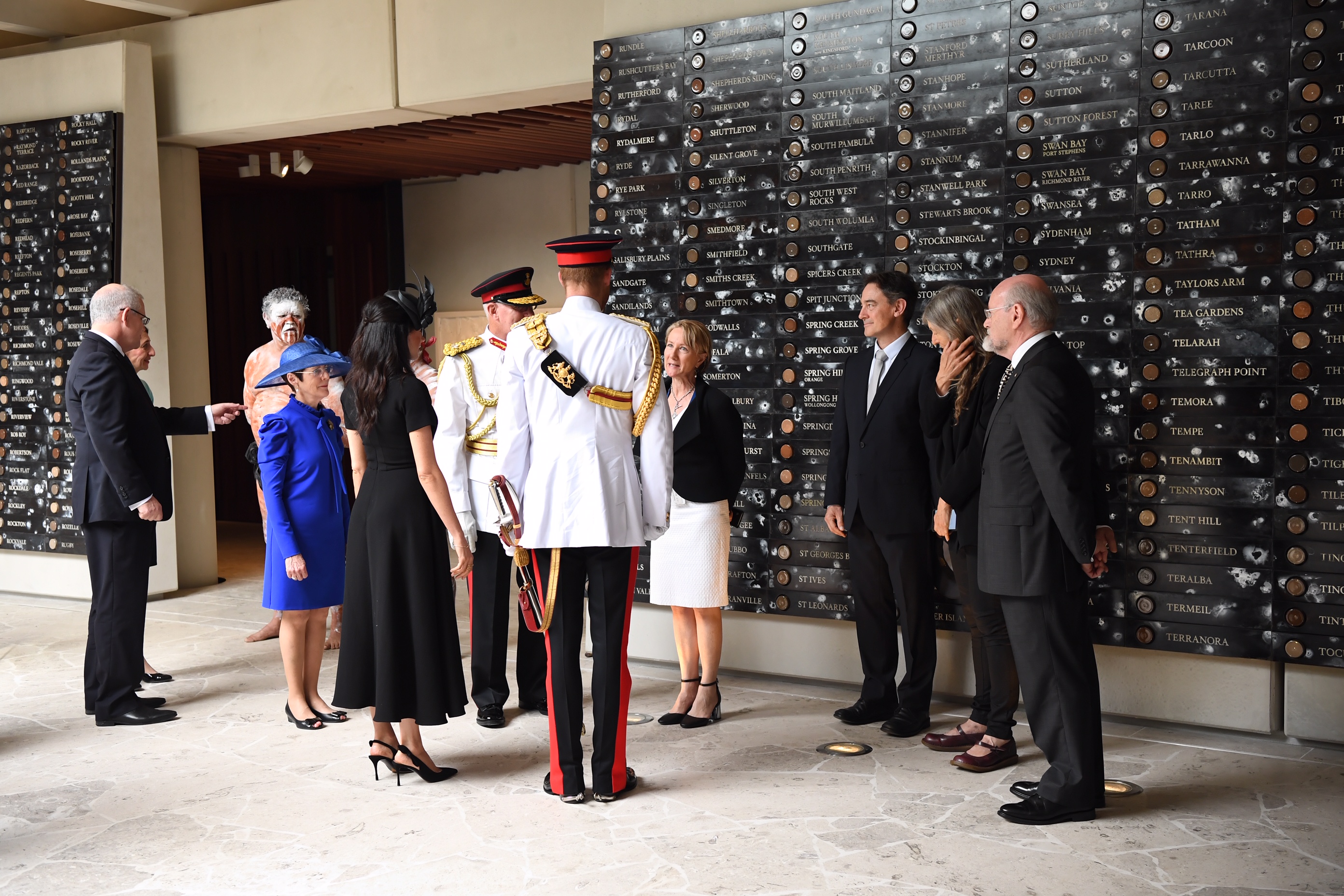 The Duke and Duchees of Sussex meeting the Centenary Project creative team