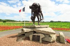 The ‘Cobbers’ statue at Fromelles.  On the evening of 16 July 1916 the British 61st Division and the Australian 5th Division attacked well-entrenched German positions at Fromelles.  The attacks were a failure, resulting in 1,547 British casualties and 5,533 Australian casualties of whom 400 were taken prisoner. Courtesy anzac-22nd-battalion.com