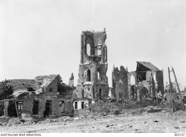 The scene of heavy fighting  for men of the Australian Corps in April 1918. Courtesy AWM