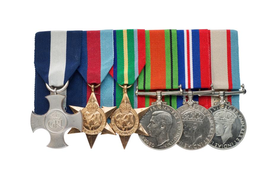 Harvey’s Distinguished Service Cross and service medals, 1942.