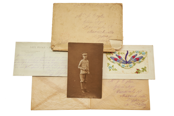 Letters and postcards sent home from the front. The Walter Eyles Collection, 2018.22, Anzac Memorial Collection.