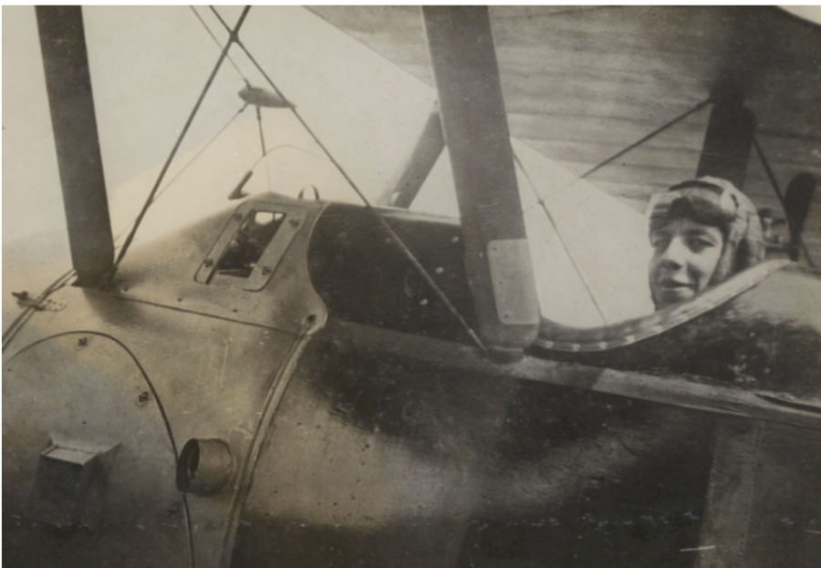 Captain Thomas Charles Richmond Baker in the cockpit of a Sopwith Camel, No. 4 Squadron, AFC. AWM H12861.
