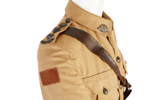 Detail of tunic belonging to Captain George Redfearn Hamilton, who served in the Australian Army Medical Corps.