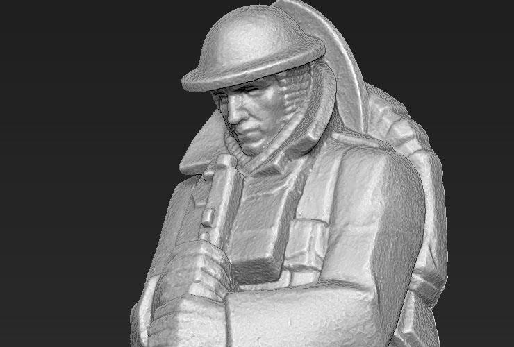 3D scan of Rayner Hoff's Infantryman