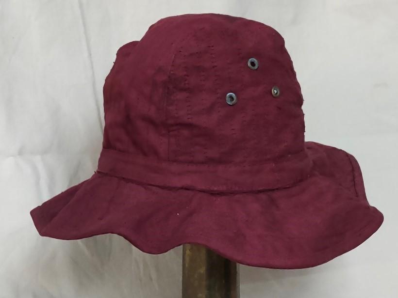 An Australian army ‘giggle’ hat that has been dyed dark red. Brad Manera Collection.