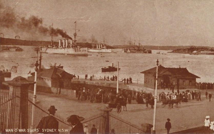 Man o’ War Steps, Circular Quay, Sydney, 1908. Courtesy of http://australiapastandpresent.com