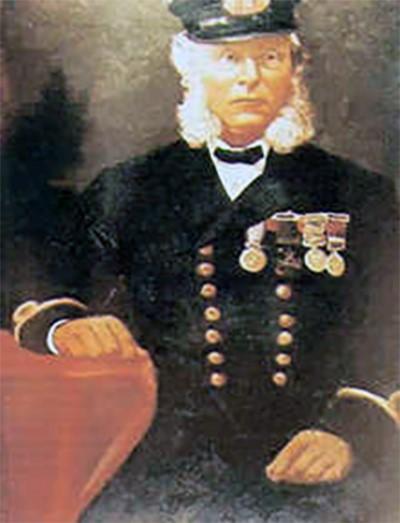 Portrait of Sub-Lieutenant James Gorman VC, c. 1875. Wounded and decorated war veteran James Gorman VC was a much-admired figure to the boys  who lived, learned and worked on Cockatoo Island. Courtesy of Naval Historical Society of Australia.