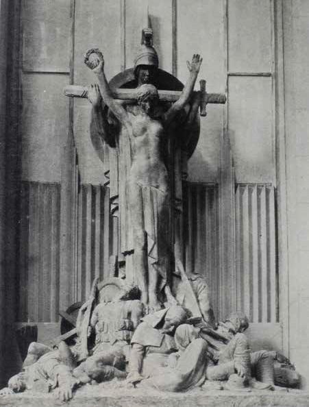 Victory after Sacrifice 1918 showing the intended scale next to Dellit’s amber windows. (SUNNYBROOK PRESS, 1934)