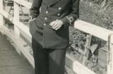Sub-Lieutenant Harvey (later temporary commander) in service dress uniform, c. 1940. 