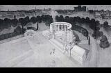 Third prize-winner Peter A. Kaad designed a semicircular colonnade enclosing a sculpture of victory and supporting a long inscription. At either side of the columns were buttresses listing the battlegrounds on which Australians had fought (Architecture magazine, 1 August 1930).