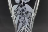 Glass vase displaying a hand-etched design of the Sydney Blue Gum