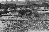 Looking out on the crowd gathered from the  western side of the Memorial at the 1934 opening ceremony 