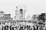 View of the crowd gathered to the north of the Memorial at the 1934 opening ceremony 